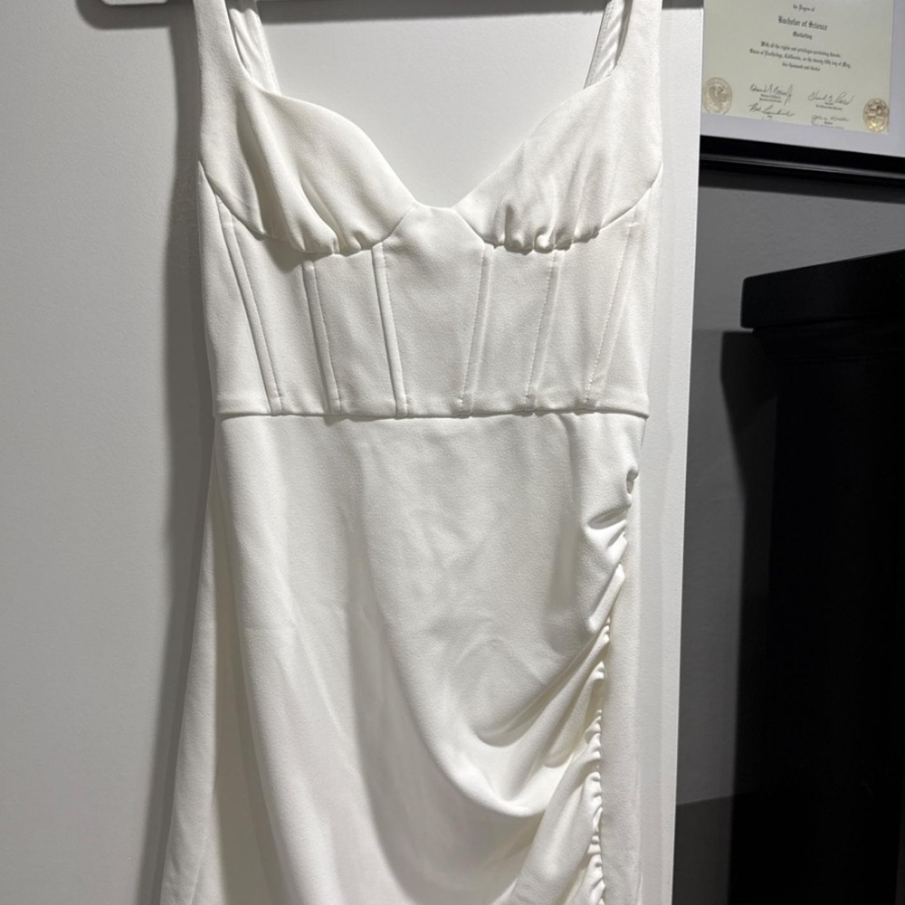 Zara White Mini Corset Style Dress